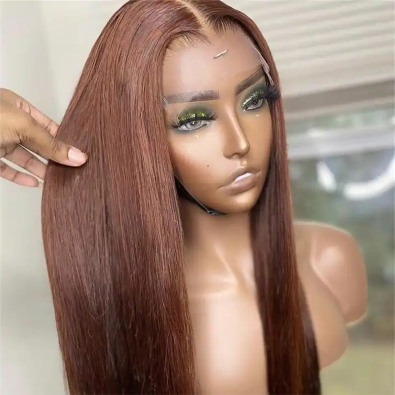 5x5 Lace Closure Wigs Human Hair 180% Density Virgin Brazilian Hair Glueless Straight Lace Front Wigs for Woman