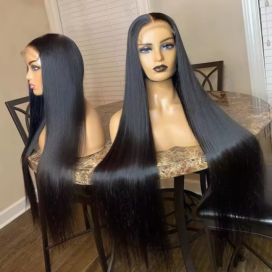 Full Lace Human Hair Wigs 100% Raw Virgin Human Hair Glueless Straight Full Wigs for Woman