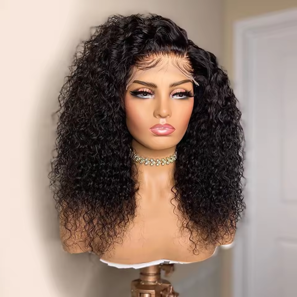 13x4 HD Full Frontal Wigs Human Hair Pre Plucked Vietnamese Virgin Hair Glueless Curly Wigs 180% Density for Woman