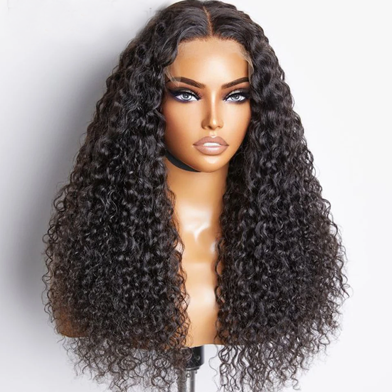 13X4 HD Full Frontal Wigs Human Hair 180% Density Brazilian Virgin Hair Glueless Curly Lace Wigs Pre Plucked for Woman